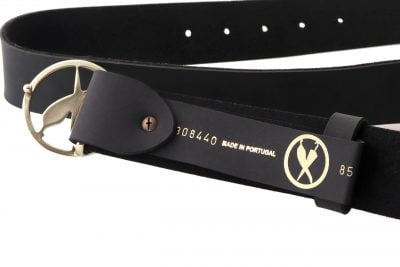 Black vegan leather belt for Sale