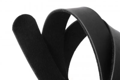 Black vegan leather belt